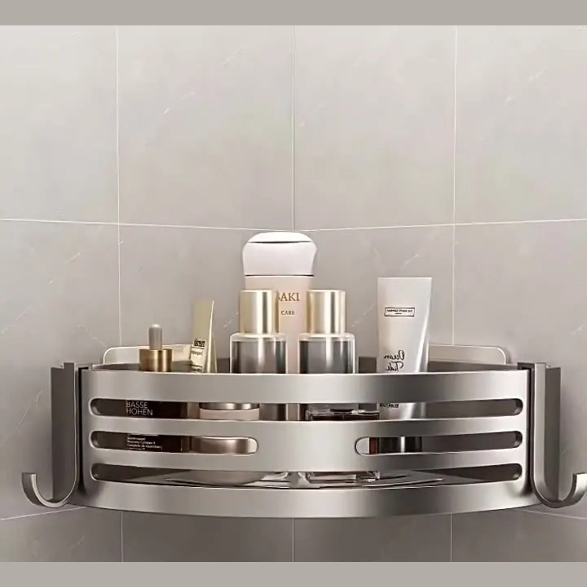 No Drill Bathroom Corner Shelf