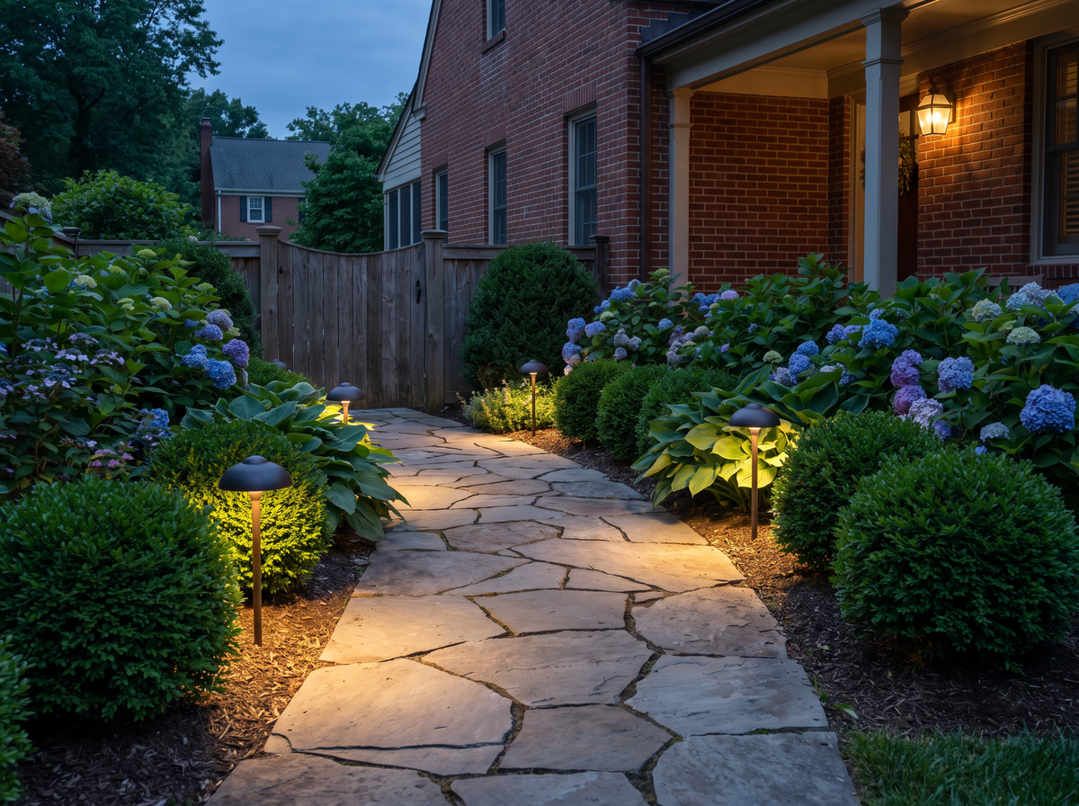 Garden Path lit in the evening, inspiration image