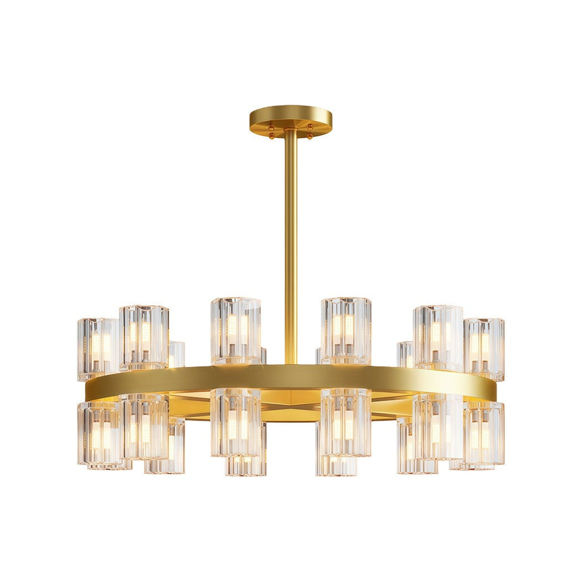 American Copper Crystal Chandelier