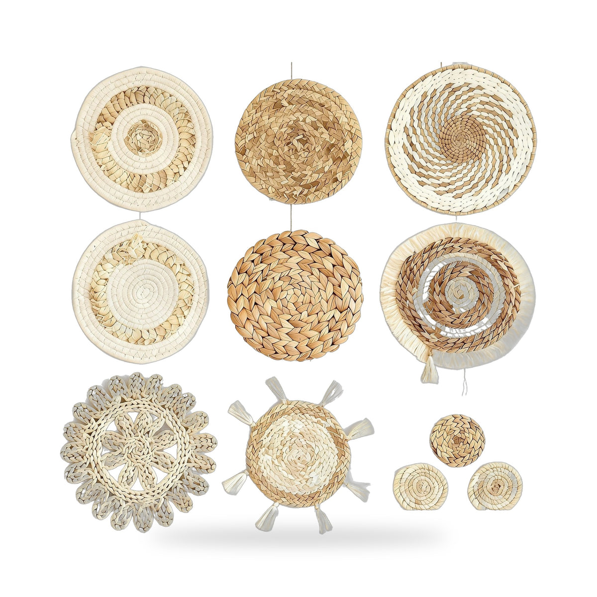 Woven Rattan Wall Basket Decor