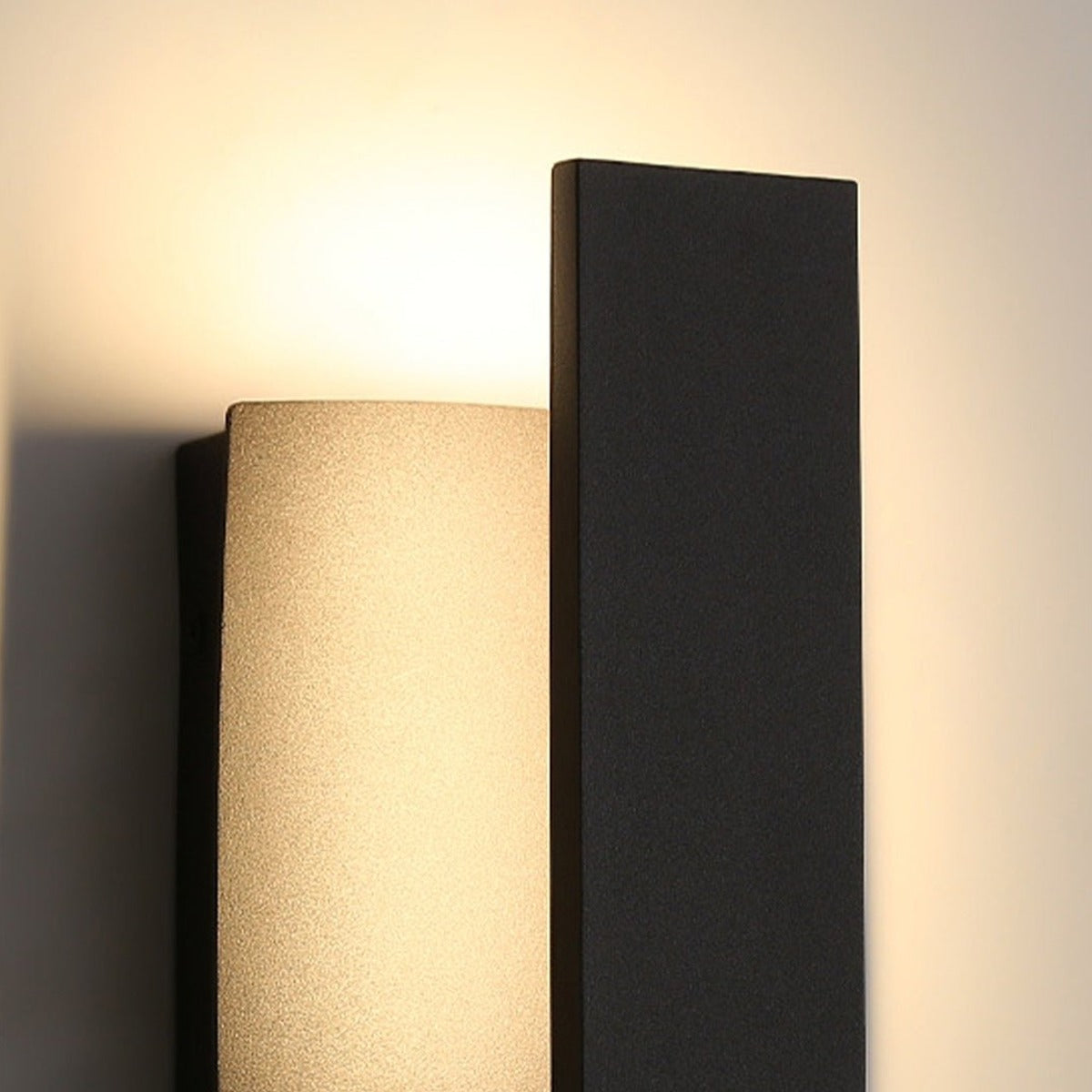 Offset Blade Wall Sconce, Black Aluminum Outdoor Wall Light 6