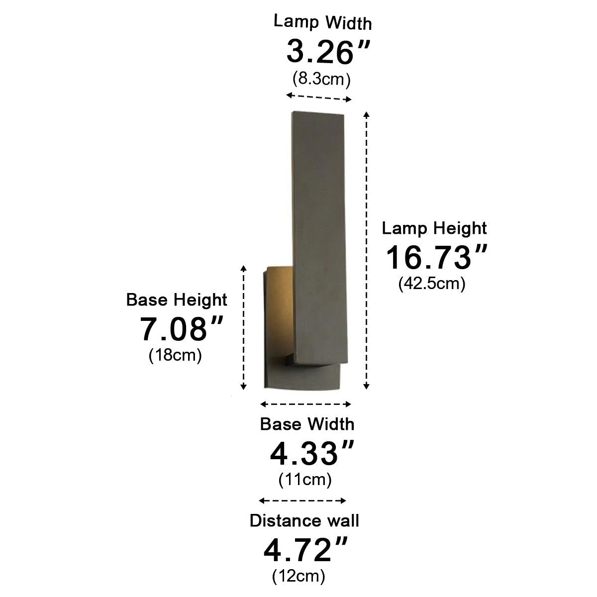 Offset Blade Wall Sconce, Black Aluminum Outdoor Wall Light 9