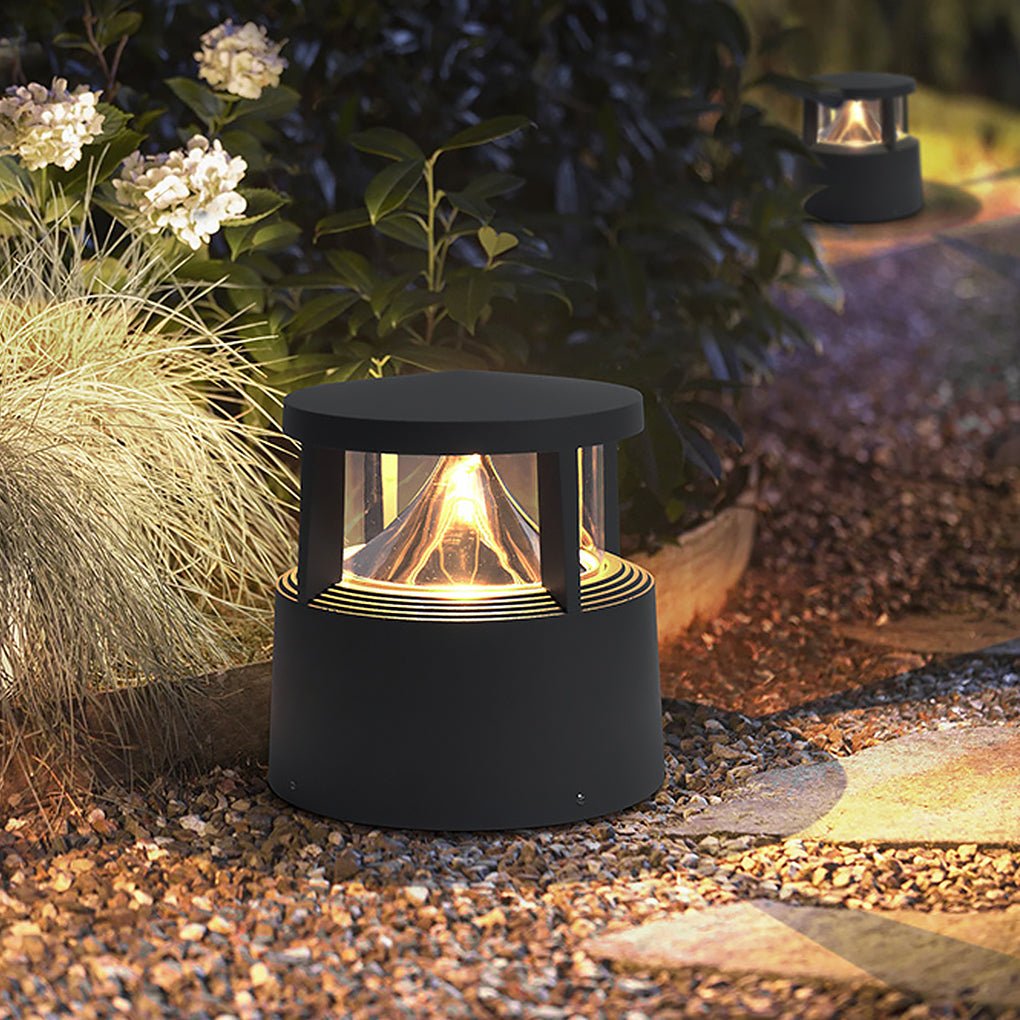 Volcano Head Lawn Light, Low Die Cast Aluminum Border Light, view 5