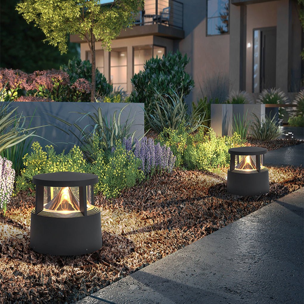 Volcano Head Lawn Light, Low Die Cast Aluminum Border Light, view 4