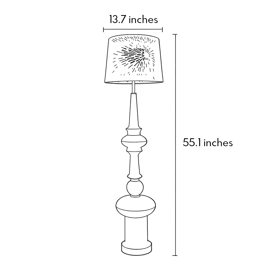 Spindle Base Outdoor Floor Lamp, Black Solar Patio Standing Lamp