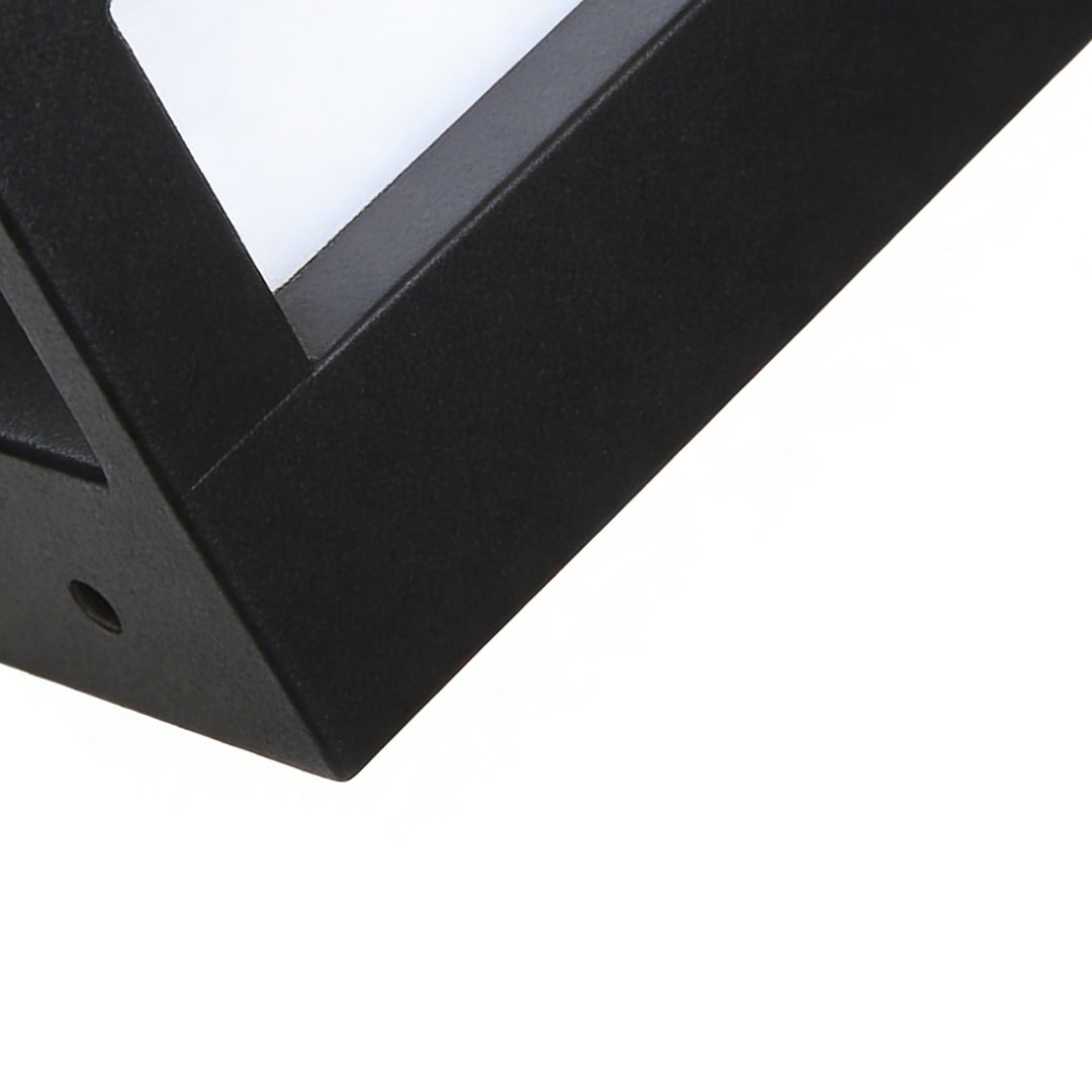 Geometric Minimalist Wall Light, Black Aluminum Outdoor Sconce, view 11