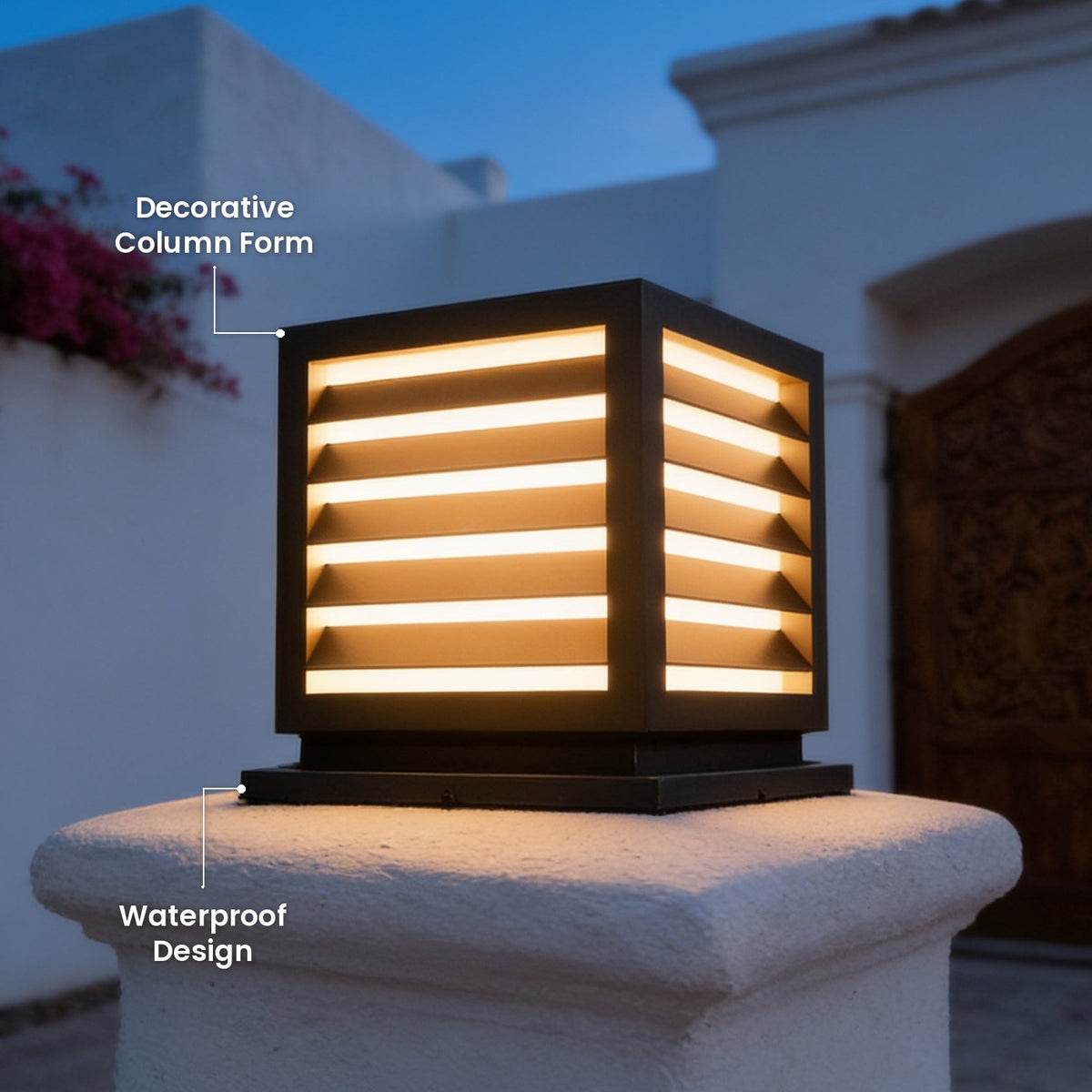 Courtyard Column Light: Decorative Column Form, Waterproof Design