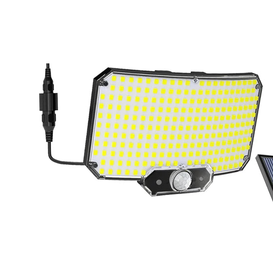 Solar security motion sensor light, 234 LED panel with solar panel