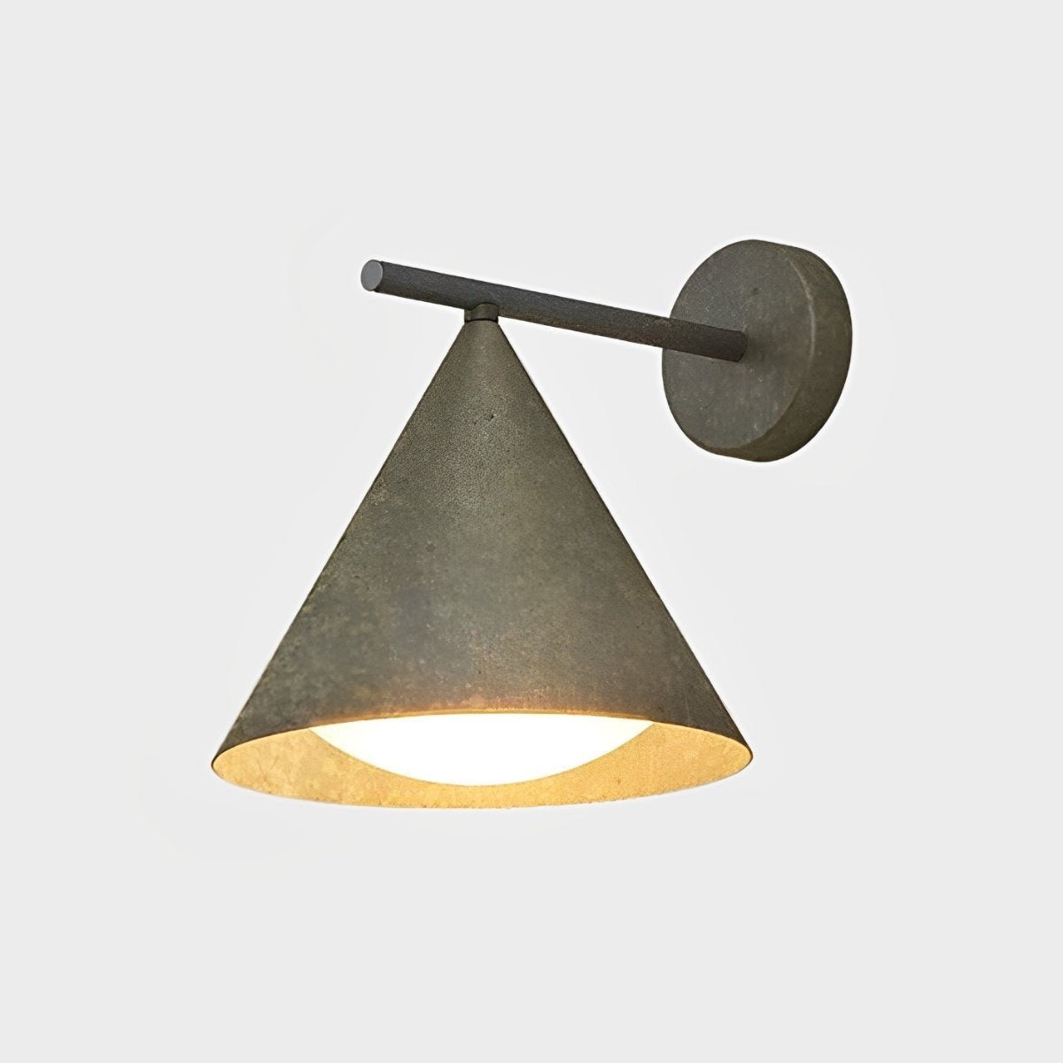 Pointed Cone Shade Wall Light, Metal and Acrylic Outdoor Sconce 13