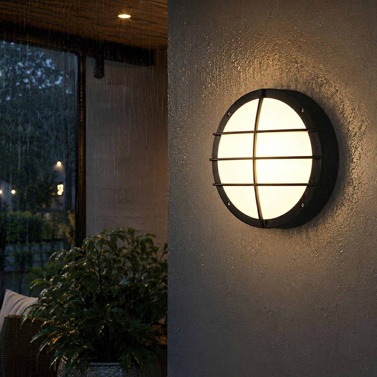 Porthole Bulkhead Wall Light, Die Cast Aluminum Outdoor Sconce 3