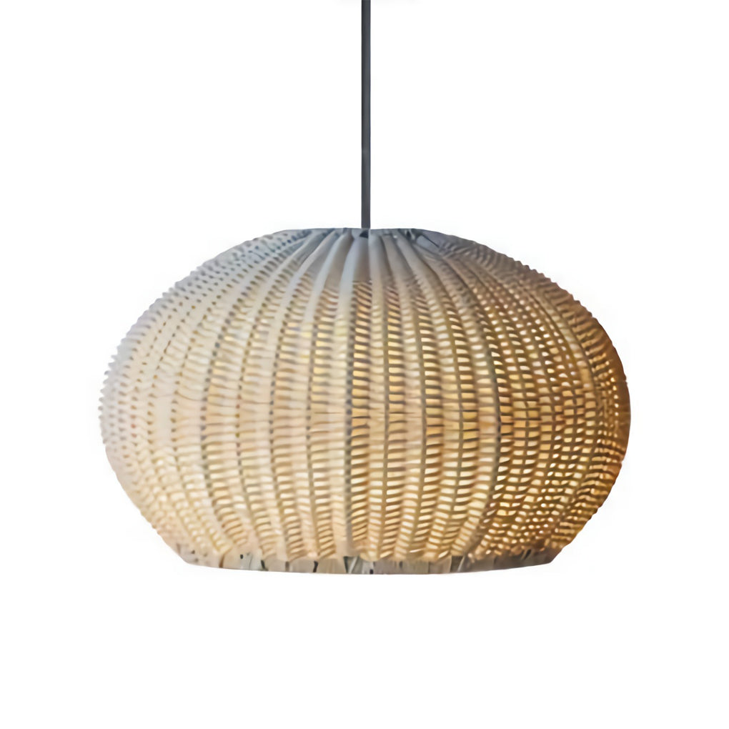 Isla Terrace Restaurant Set – Lamu Rattan Outdoor Pendant