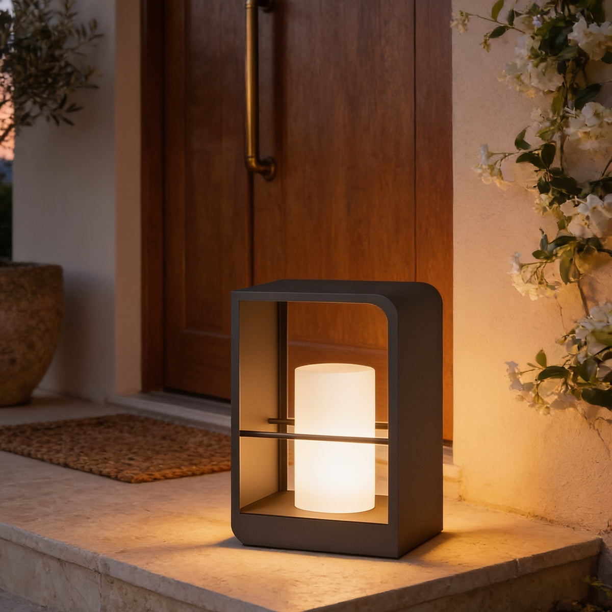 Rectangular Frame Lantern, 11 in, Hardwired