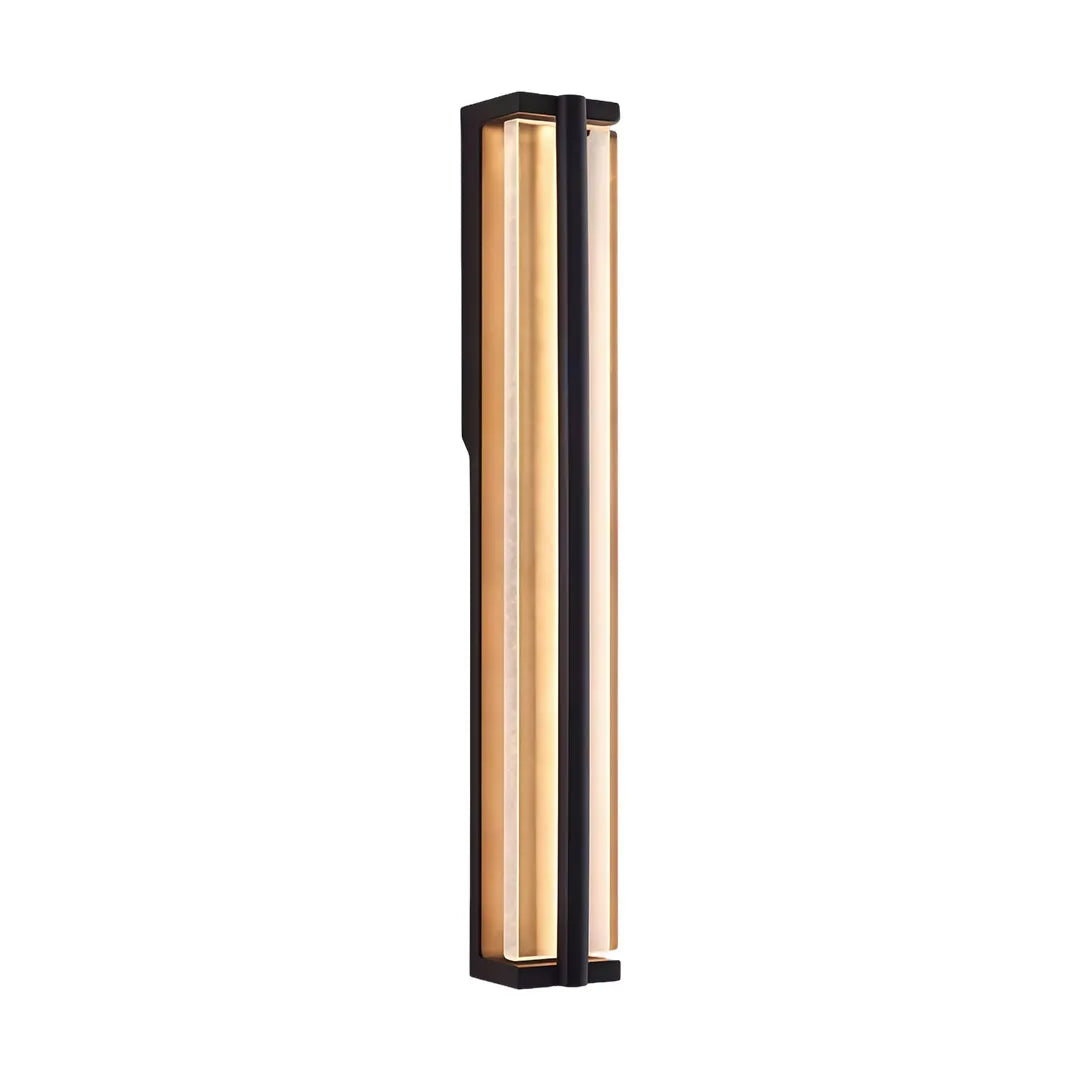 Bubble Crystal Wall Sconce, Black Stainless Steel Outdoor Light