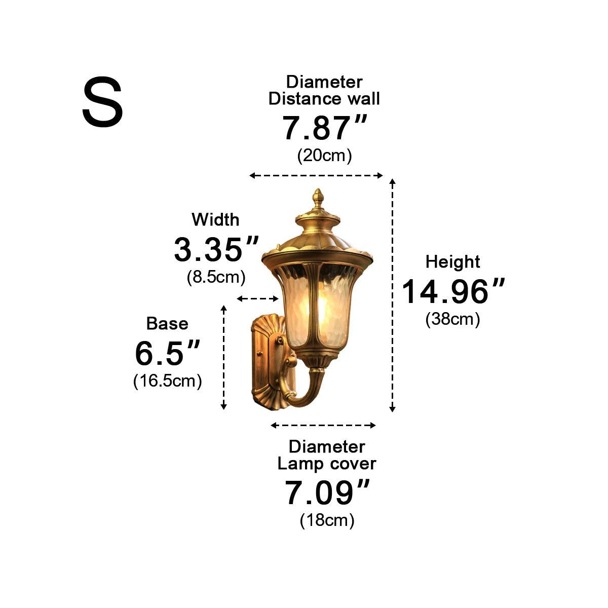 Scalloped Dome Porch Lantern, Die Cast Aluminum Outdoor Sconce 12