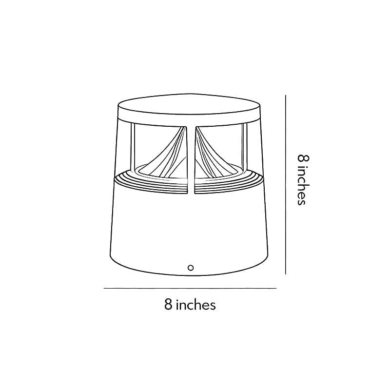 Volcano Head Lawn Light, Low Die Cast Aluminum Border Light, view 13
