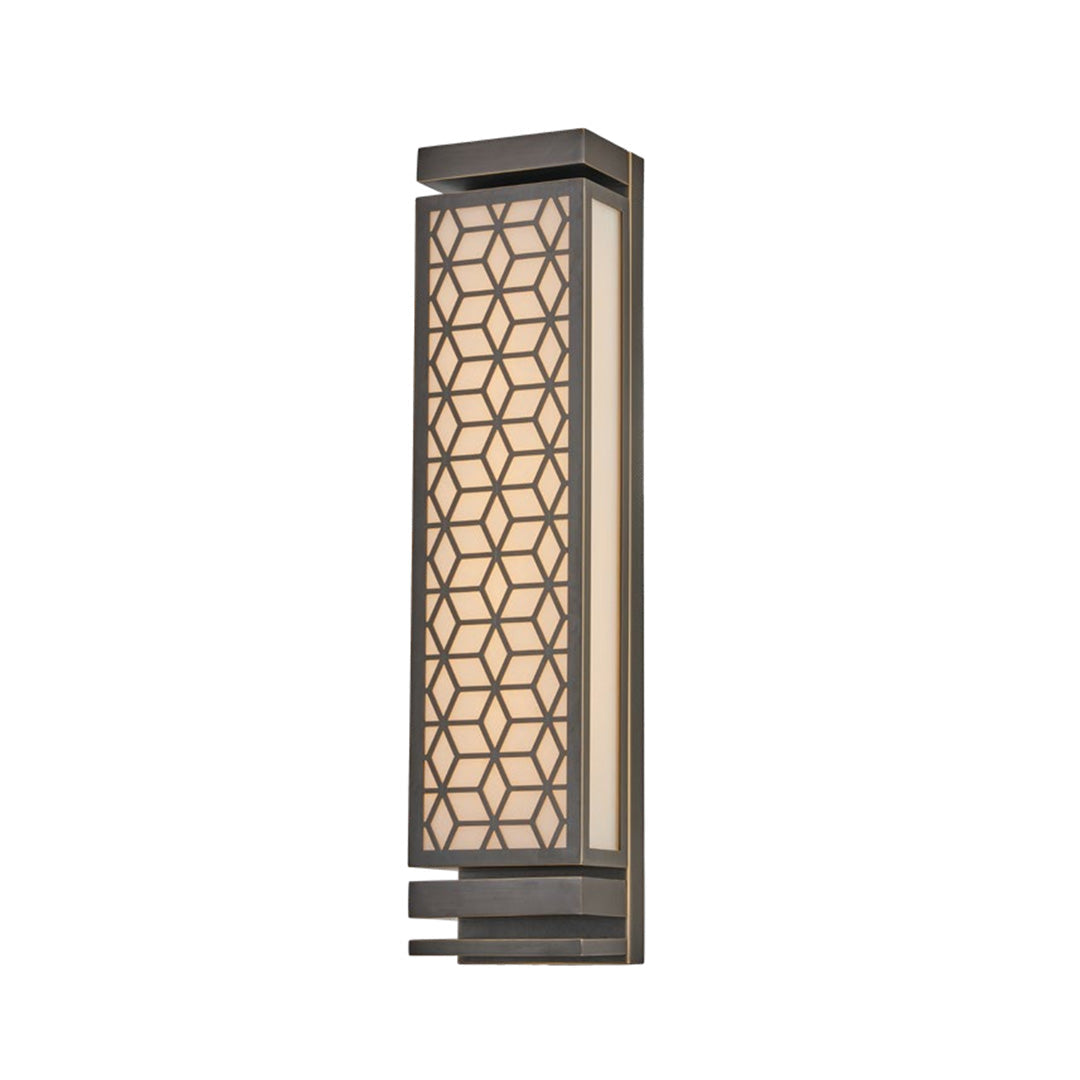 Cloud Stone Linear Wall Sconce, Black Copper Outdoor Wall Light