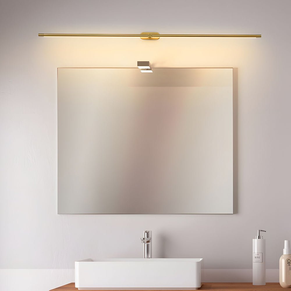 Slim Cylinder Vanity Light, Black or Copper LED Bath Bar