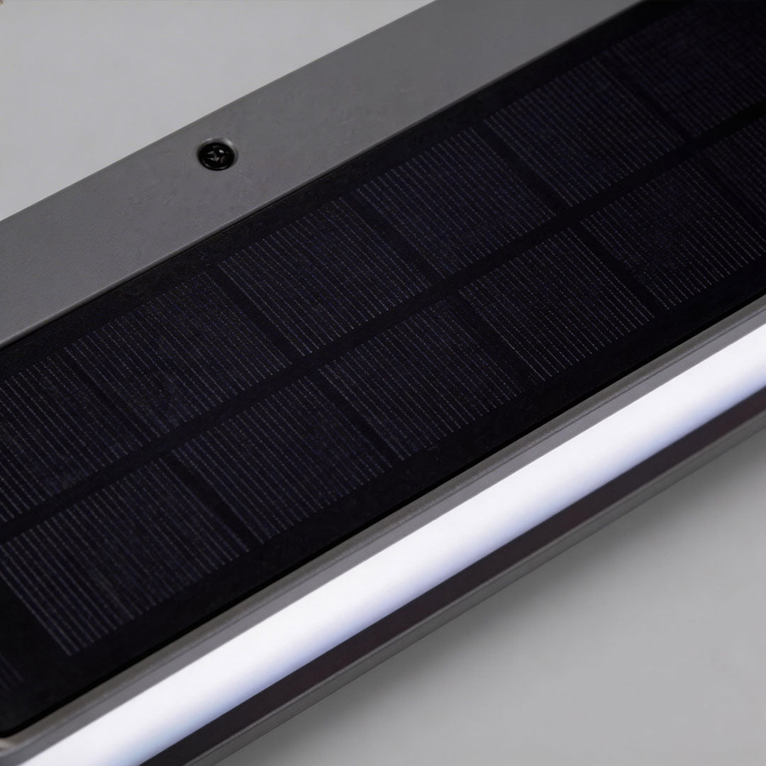 Rectangular Solar Motion Wall Light, Gray Aluminum Wall Sconce