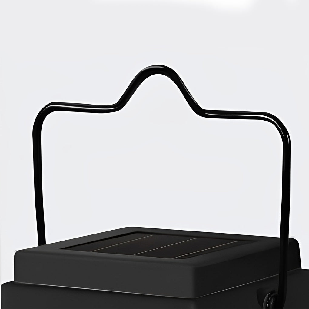 Solar Candle Lantern, Black Portable Hanging Garden Lantern 15