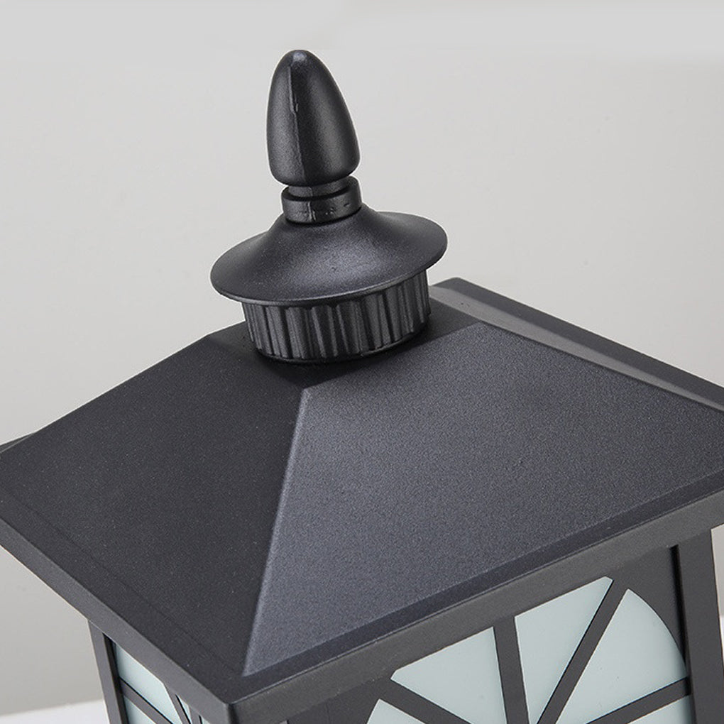 Lantern Pillar Light, Die Cast Aluminum Fence Post Cap Light 15