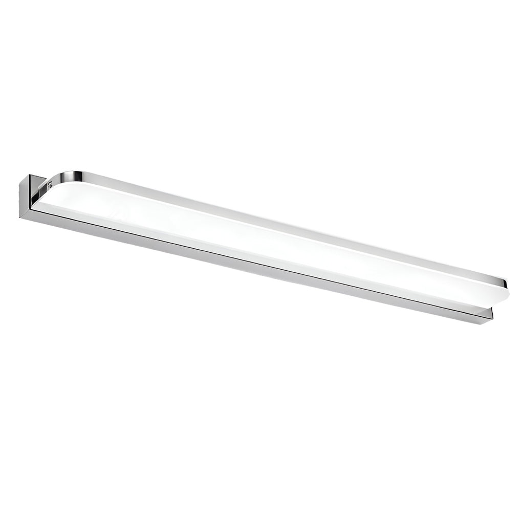 Mirror Panel Vanity Light, Polished Iron LED Bath Bar