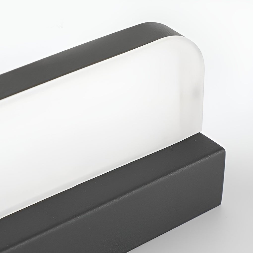 Mirror Panel Vanity Light, Polished Iron LED Bath Bar