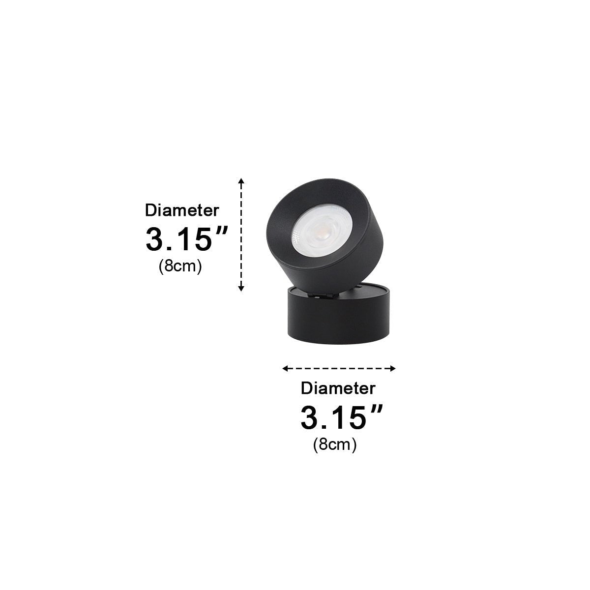 Swivel Puck Spotlight Wall Light, Die Cast Aluminum Sconce 24