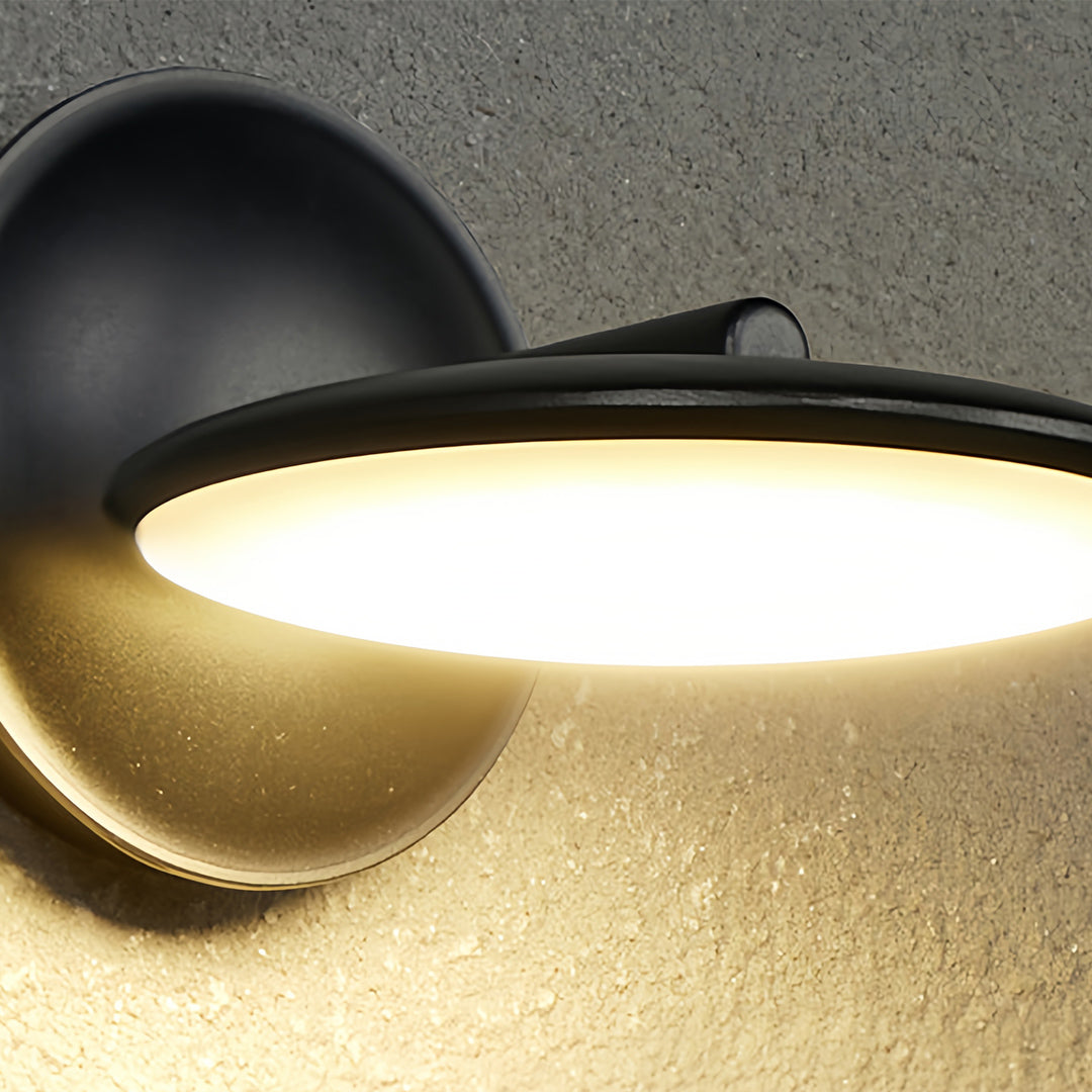 Swivel Disc Outdoor Wall Light, Cast Aluminum Patio Light