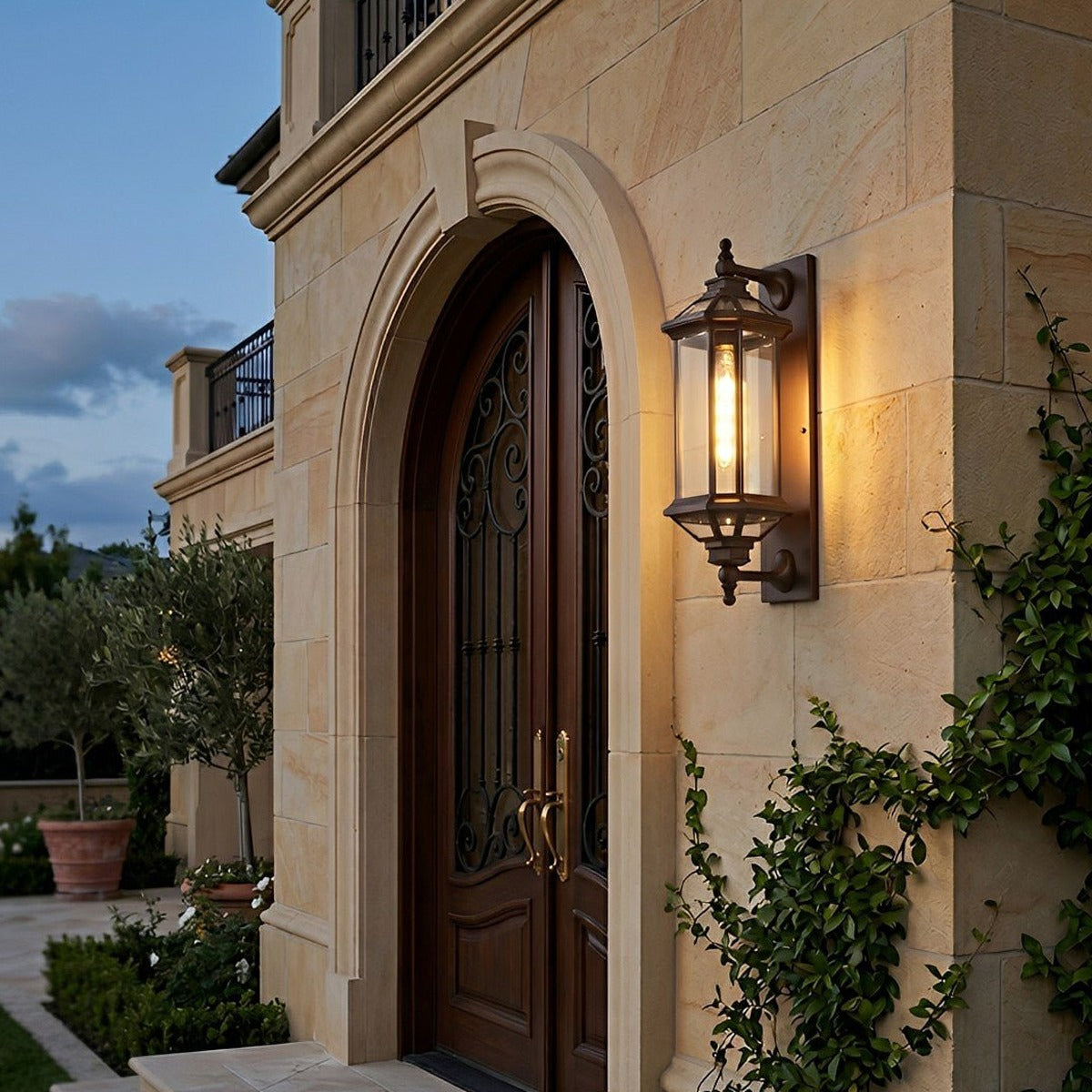 Tall Column Wall Lantern, Dark Bronze Aluminum Porch Light 4