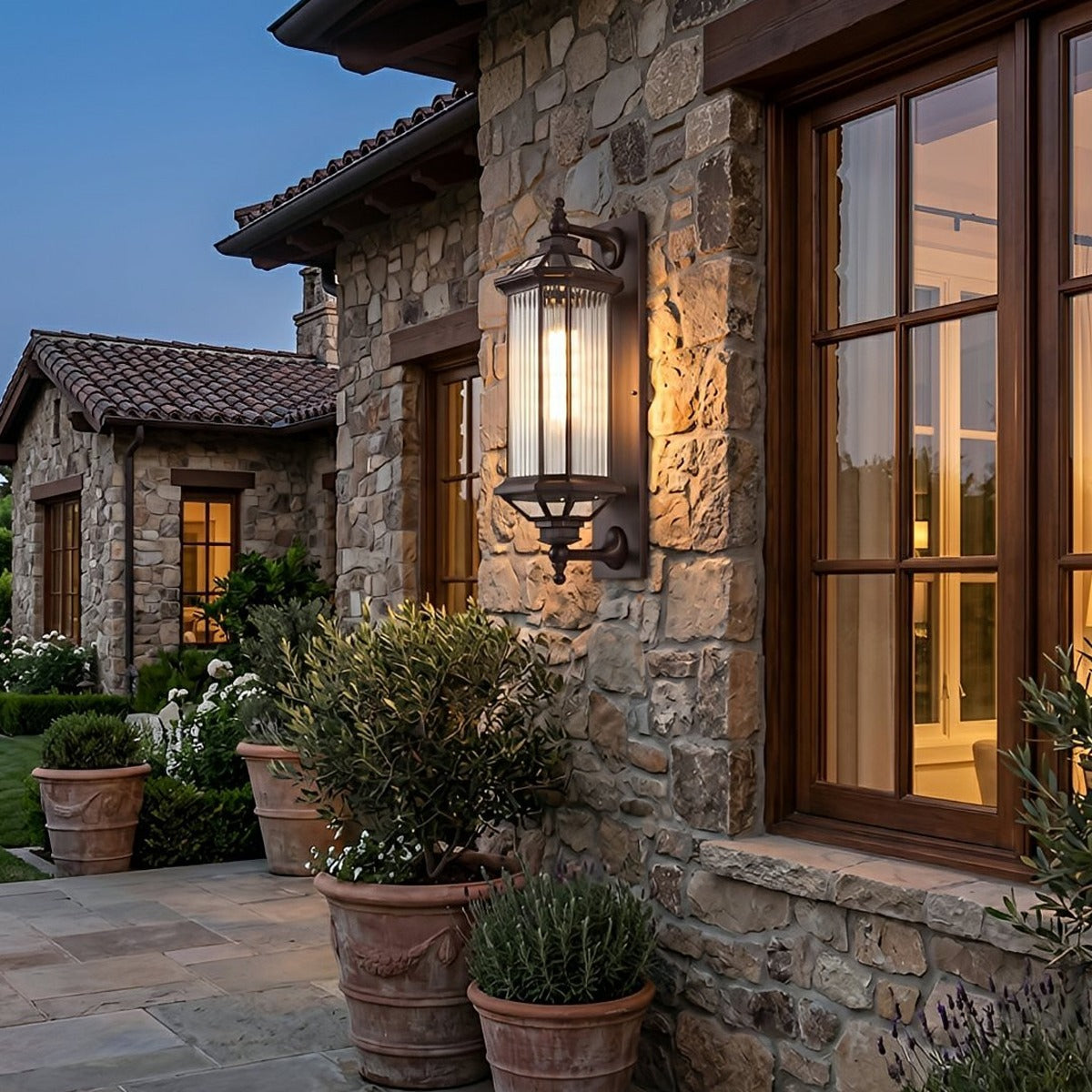 Tall Column Wall Lantern, Dark Bronze Aluminum Porch Light 5