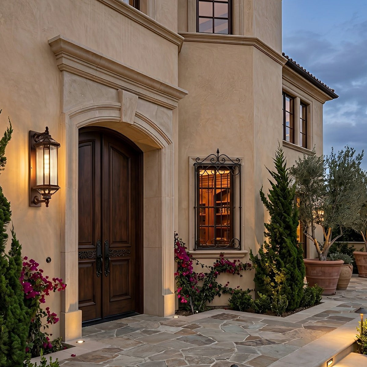 Tall Column Wall Lantern, Dark Bronze Aluminum Porch Light 6