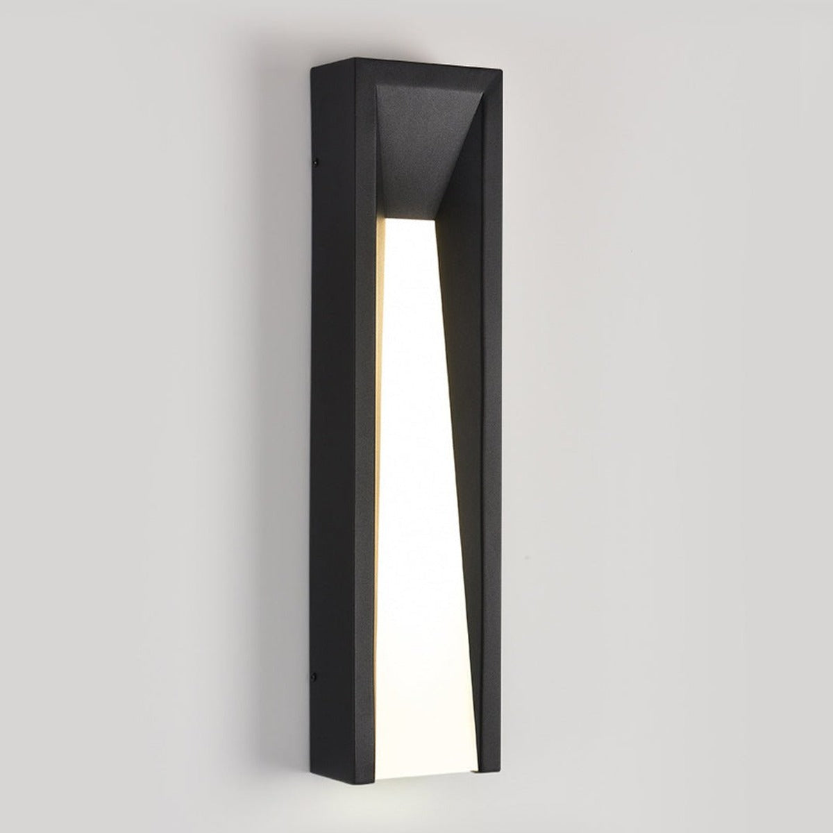 Tapered Slot Wall Light, Black Iron Outdoor Wall Sconce 9