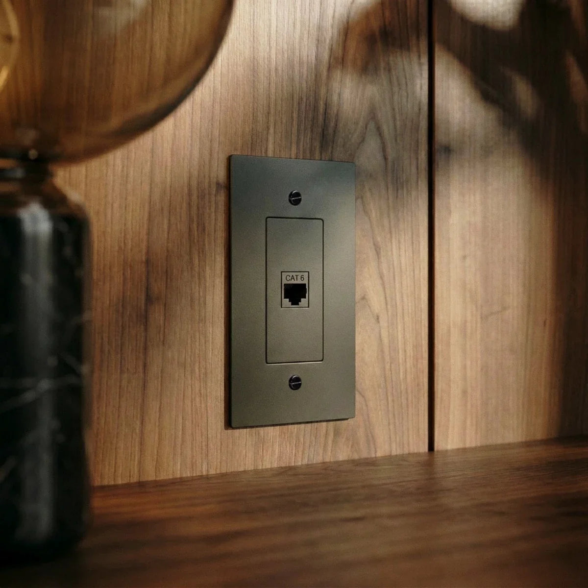 Brass Ethernet Wall Jack