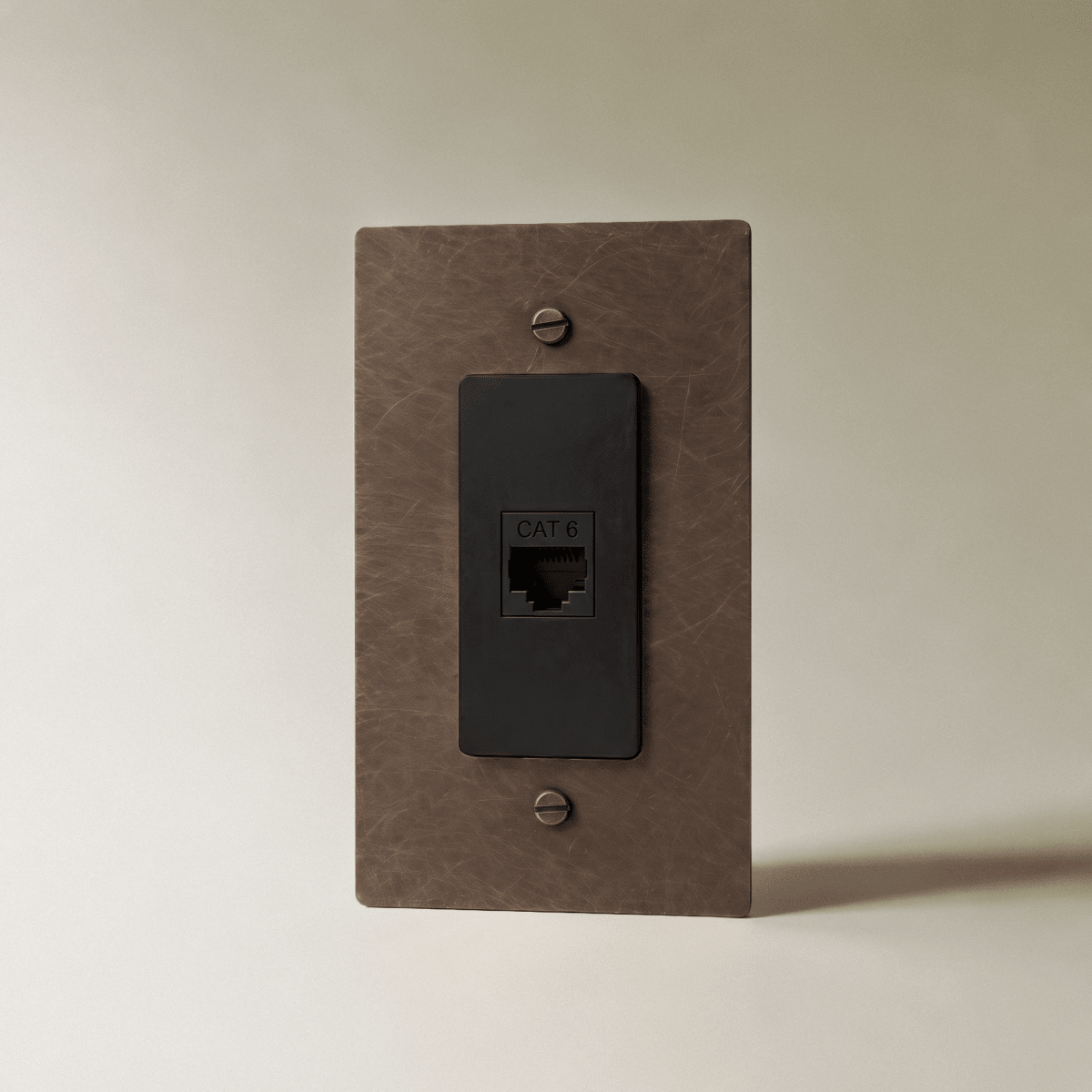 Brass Ethernet Wall Jack