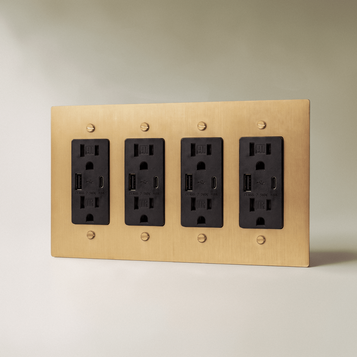 Brass Wall Outlet
