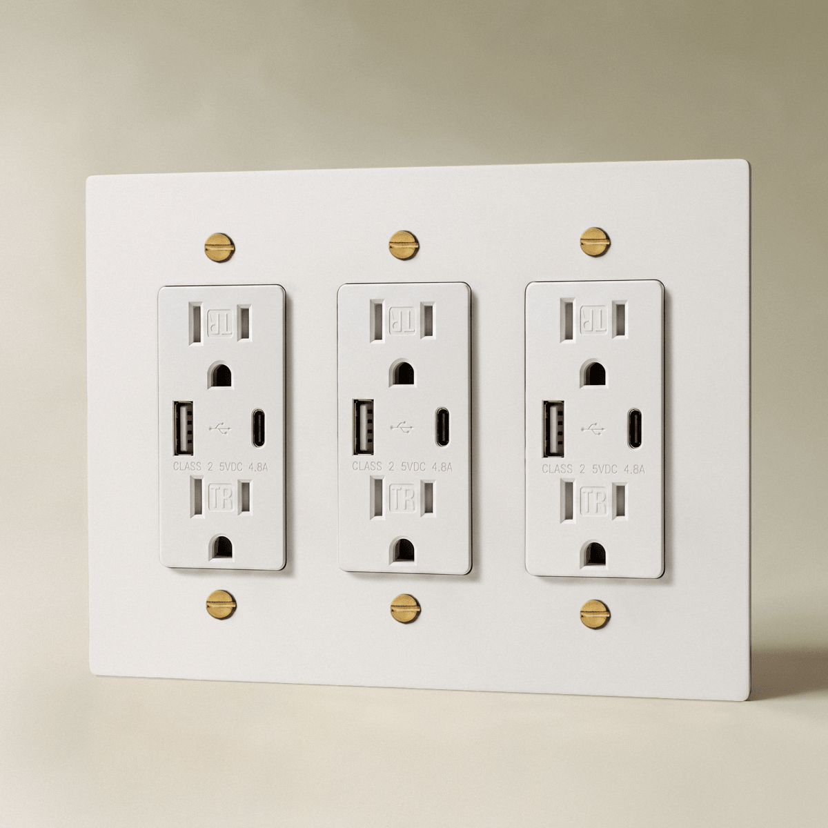 Brass Wall Outlet