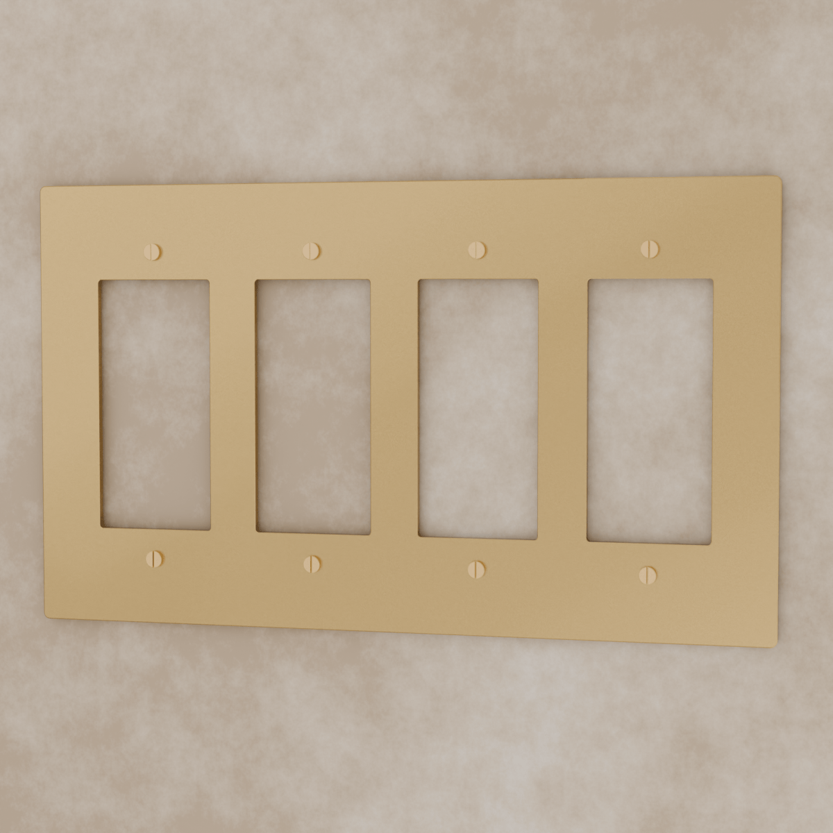 Unlacquered Brass Wall Plate for Custom Modules
