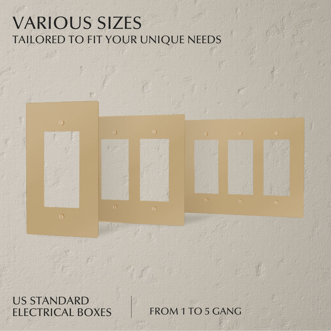 Unlacquered Brass Wall Plate for Custom Modules