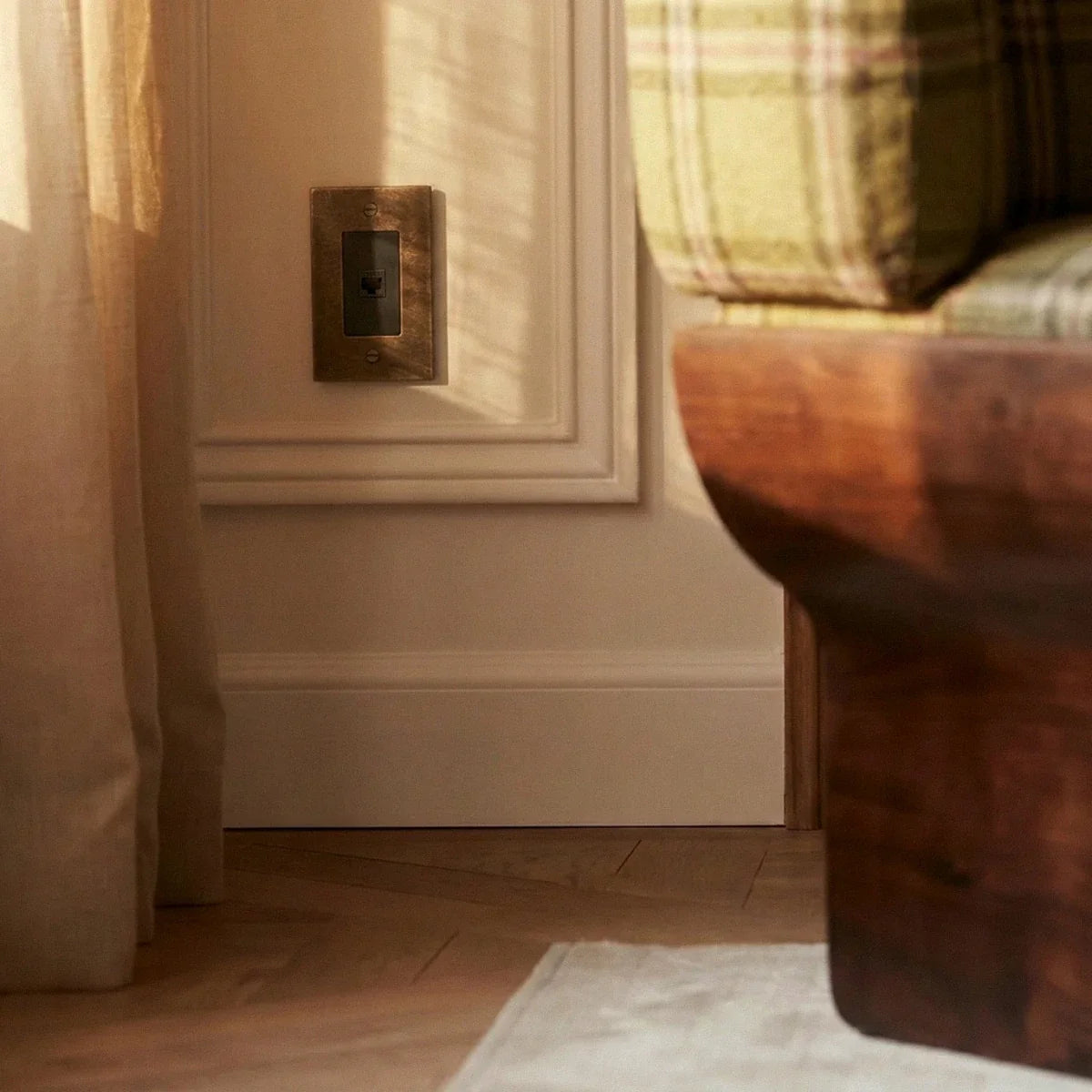 Brass Telephone Wall Jack