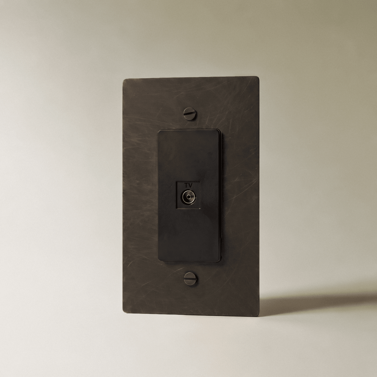 Brass TV Coaxial Wall Socket