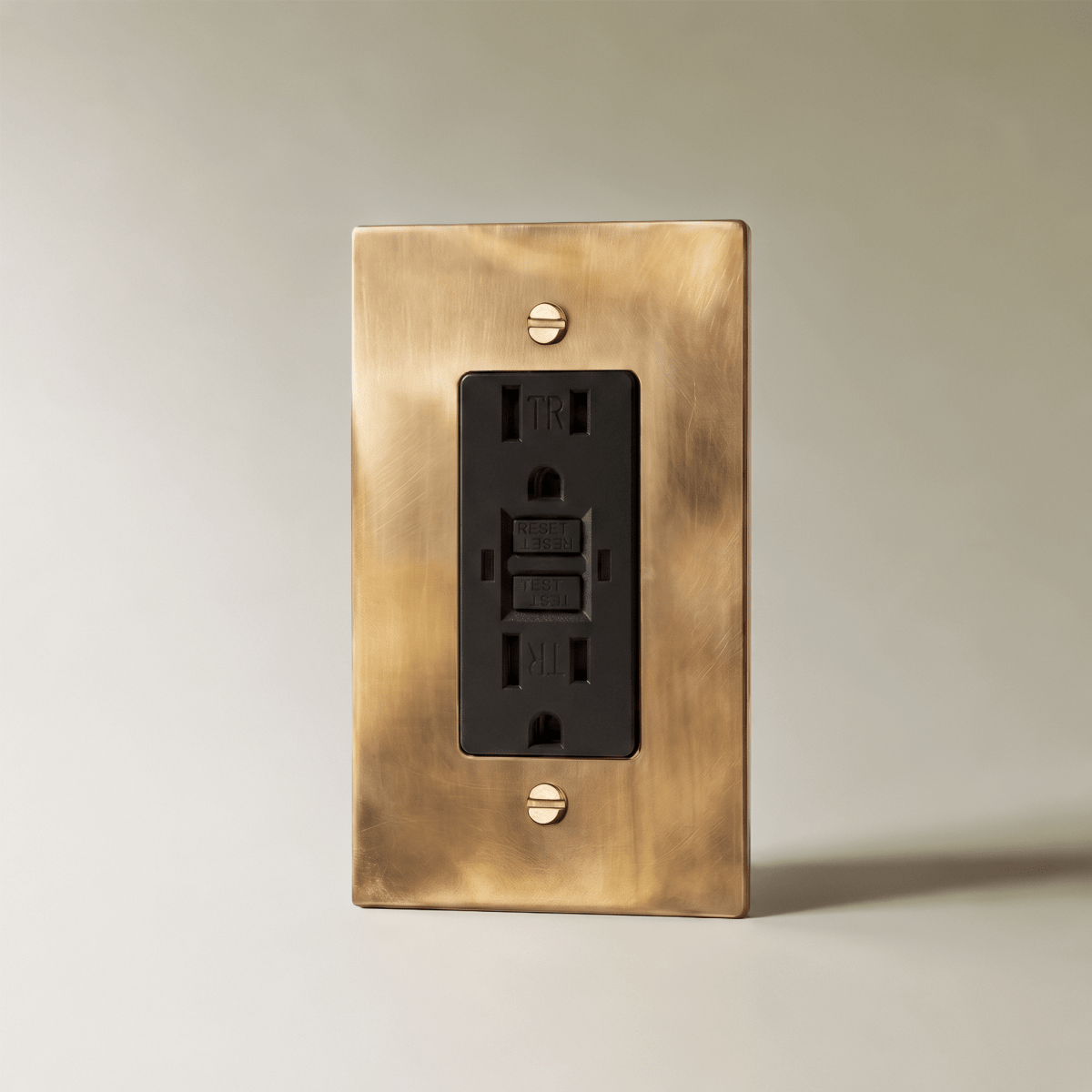 Unlacquered Brass Wall Outlet