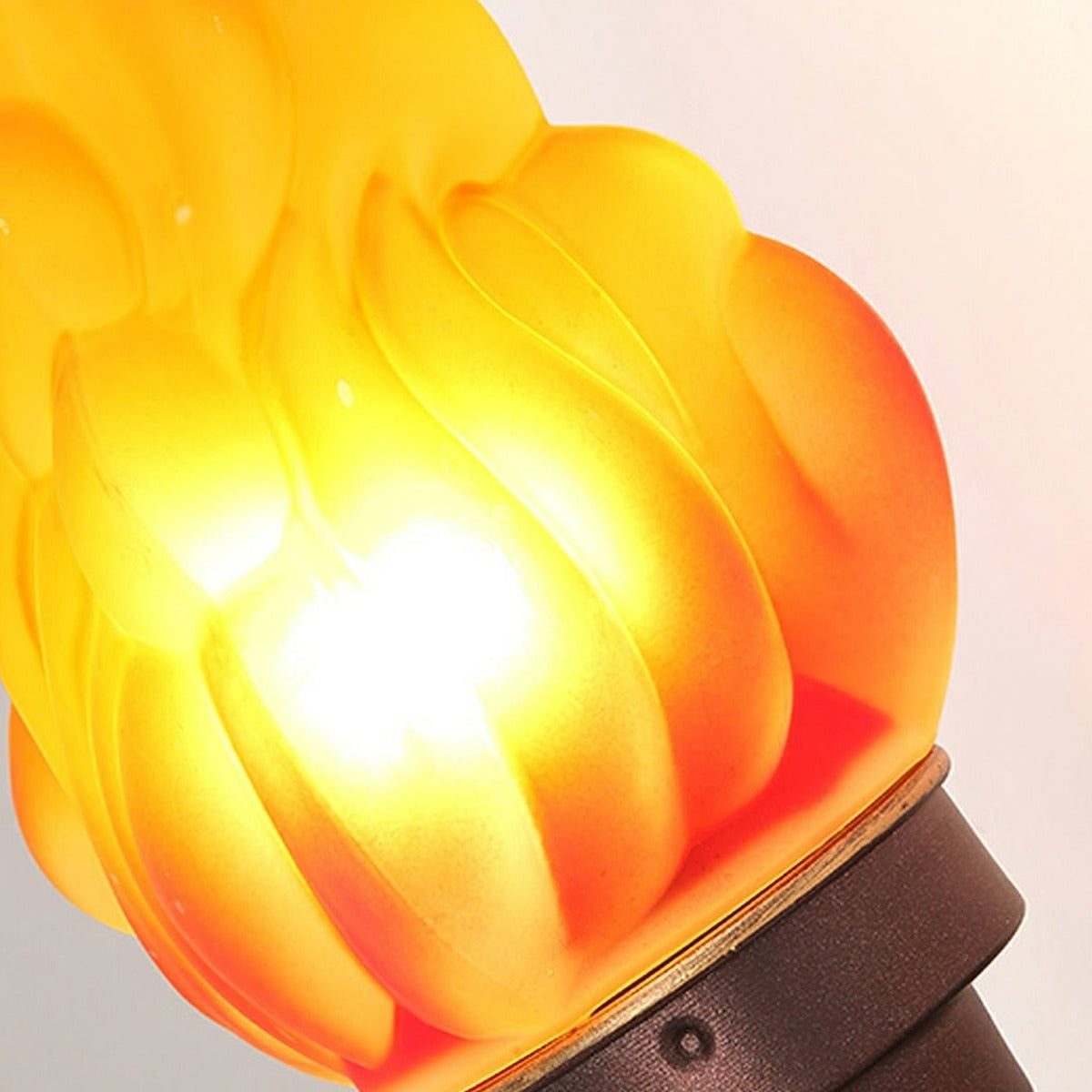 Torch Bearer Flame Wall Sconce, Coffee Aluminum Porch Light 8
