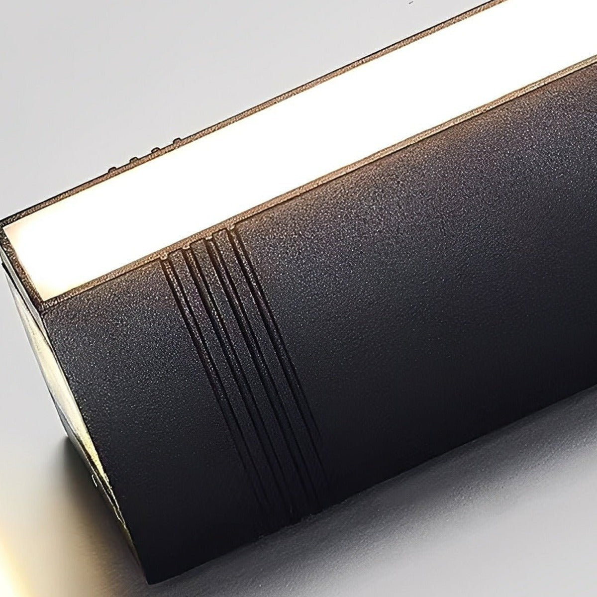 Tri Glow Column Wall Light, Black Aluminum Outdoor Sconce 6