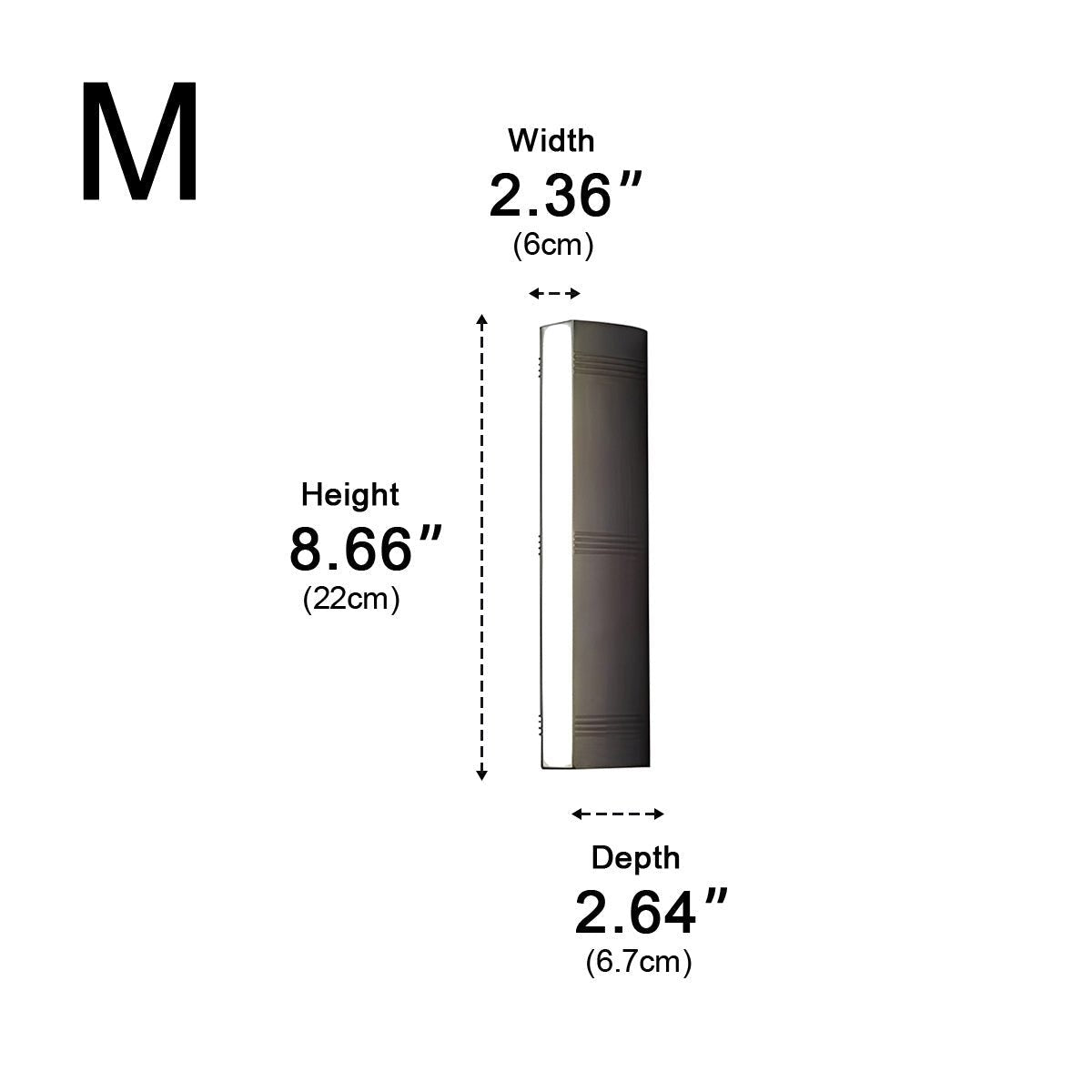 Tri Glow Column Wall Light, Black Aluminum Outdoor Sconce 8