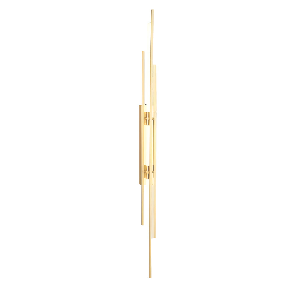 Twin Tube Wall Sconce, Black Gold or Copper Linear Light
