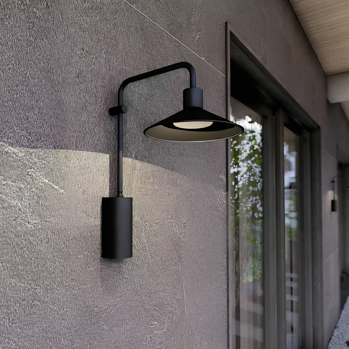 Umbrella Shade Wall Light, Steel and Aluminum Outdoor Sconce 2