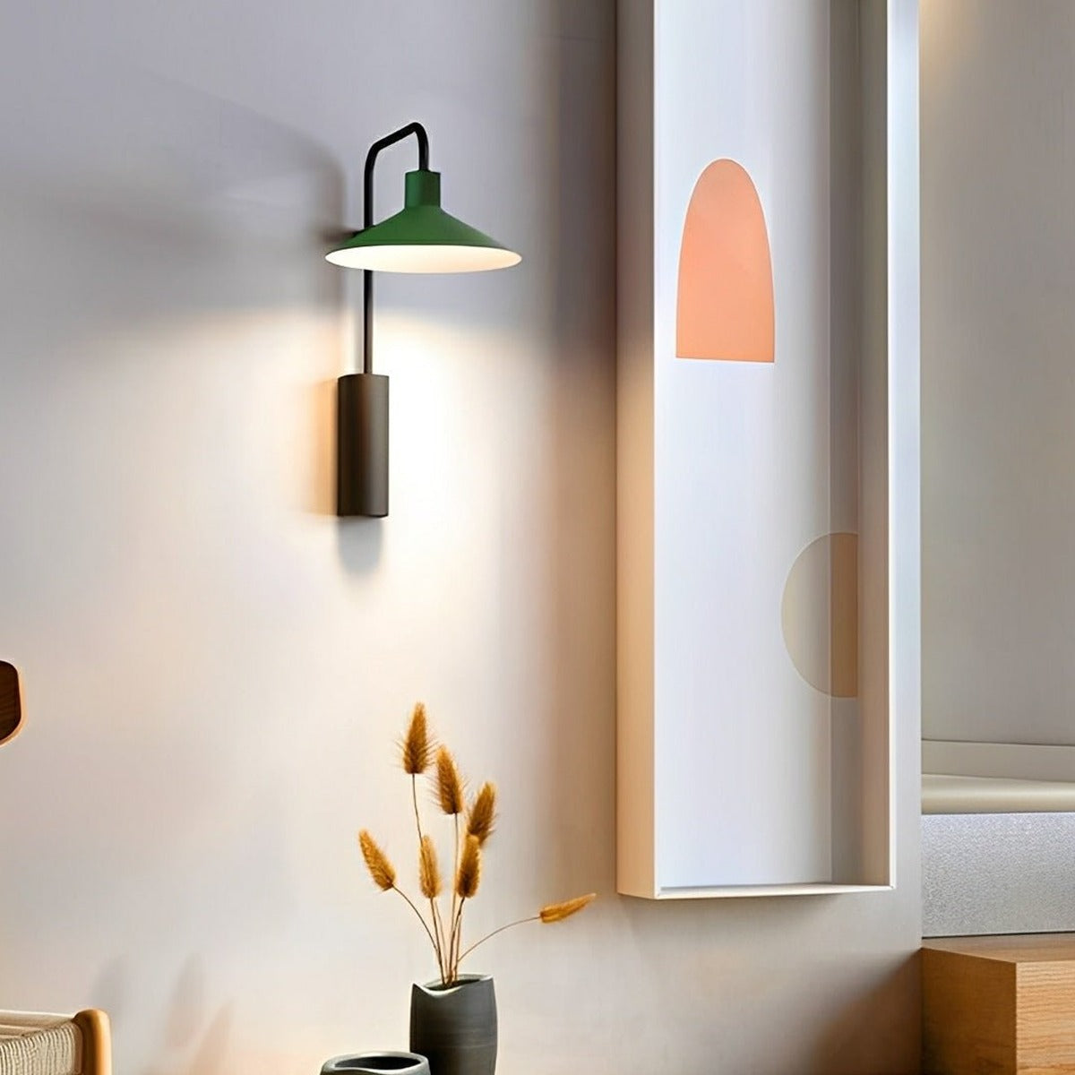 Umbrella Shade Wall Light, Steel and Aluminum Outdoor Sconce 6