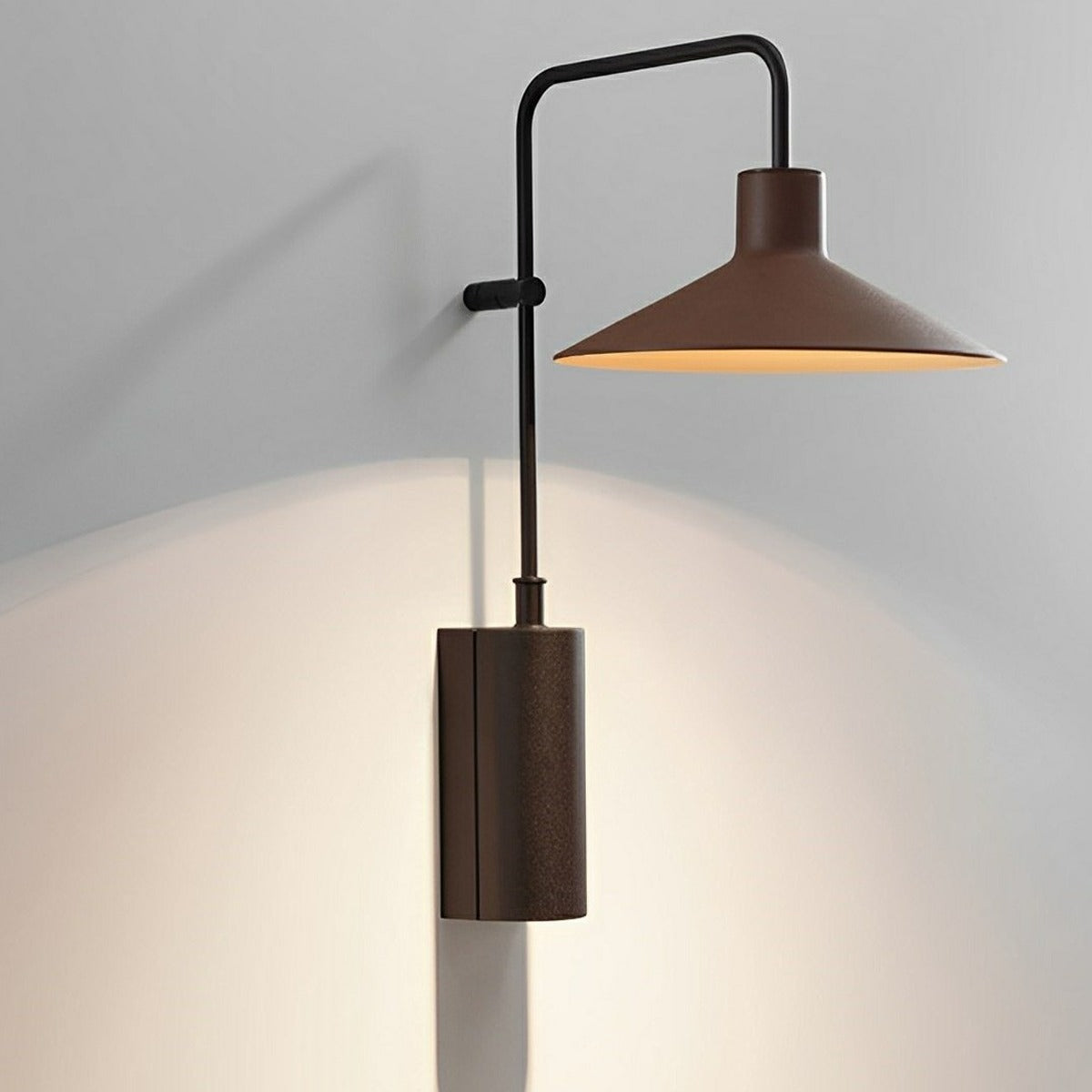 Umbrella Shade Wall Light, Steel and Aluminum Outdoor Sconce 9
