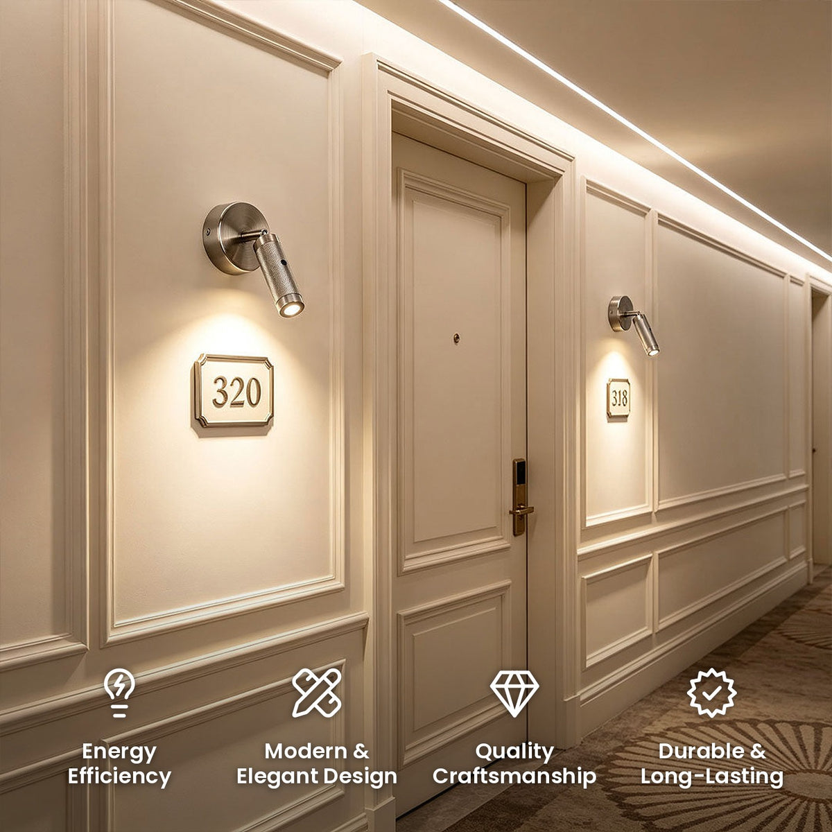 Up and Down Reading Wall Light: energy efficiency, modern and elegant design, quality craftsmanship, durable and long-lasting