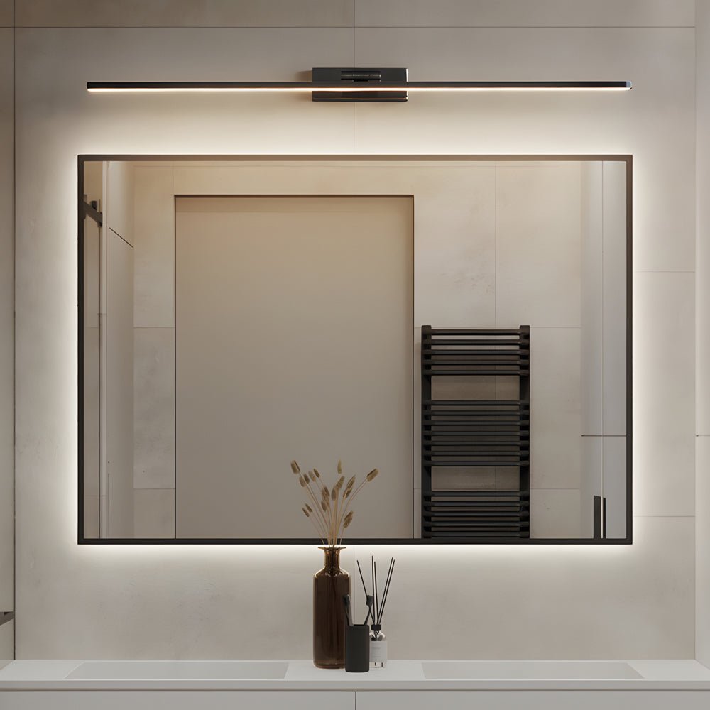 Rotating Arm Vanity Light, Copper and Acrylic Bar Light